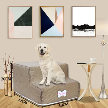 

2pcs Steps Mesh Pet Non-slip Bottom Stairs +Ladder Cover Combination For Small Dogs Puppy Cat Bed Cushion Perros Cama Perro