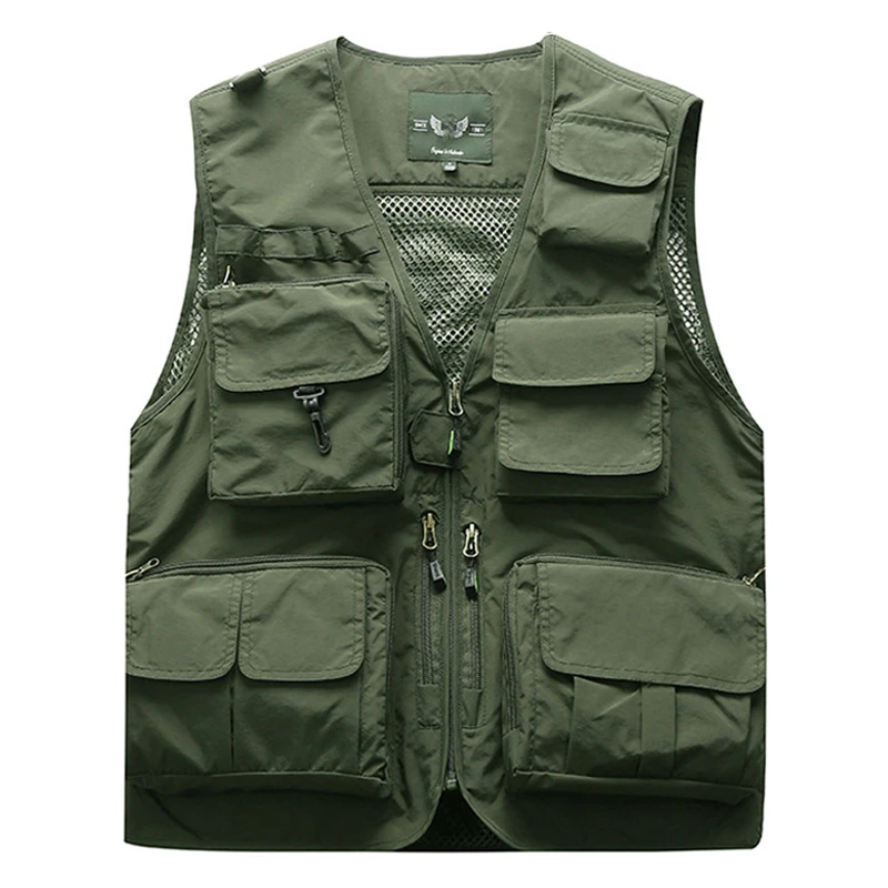 Outdoor Men's Tactical Fishing Vest Jacket Man Safari Jacket Multi