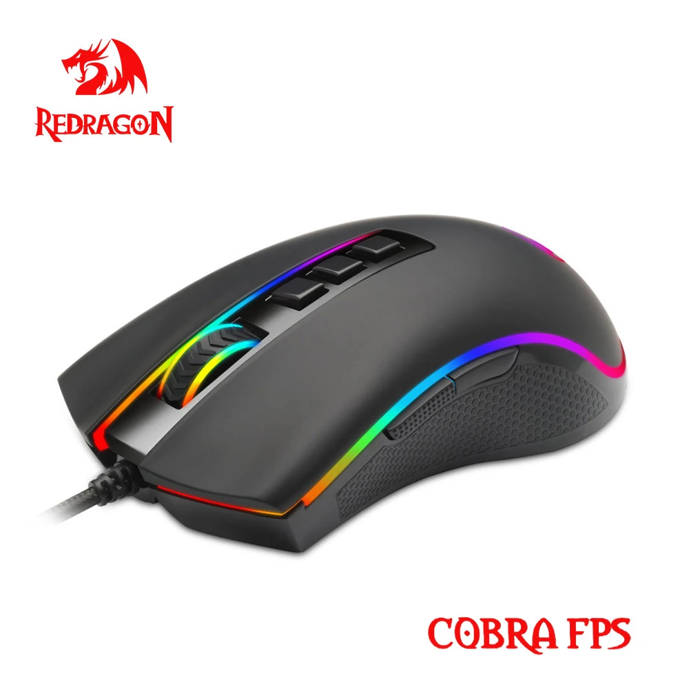 best computer mouse Redragon COBRA FPS M711-FPS RGB USB Wired Gaming Mouse 32000 DPI 9 buttons mice Programmable ergonomic For Computer PC Gamer computer mouse wireless