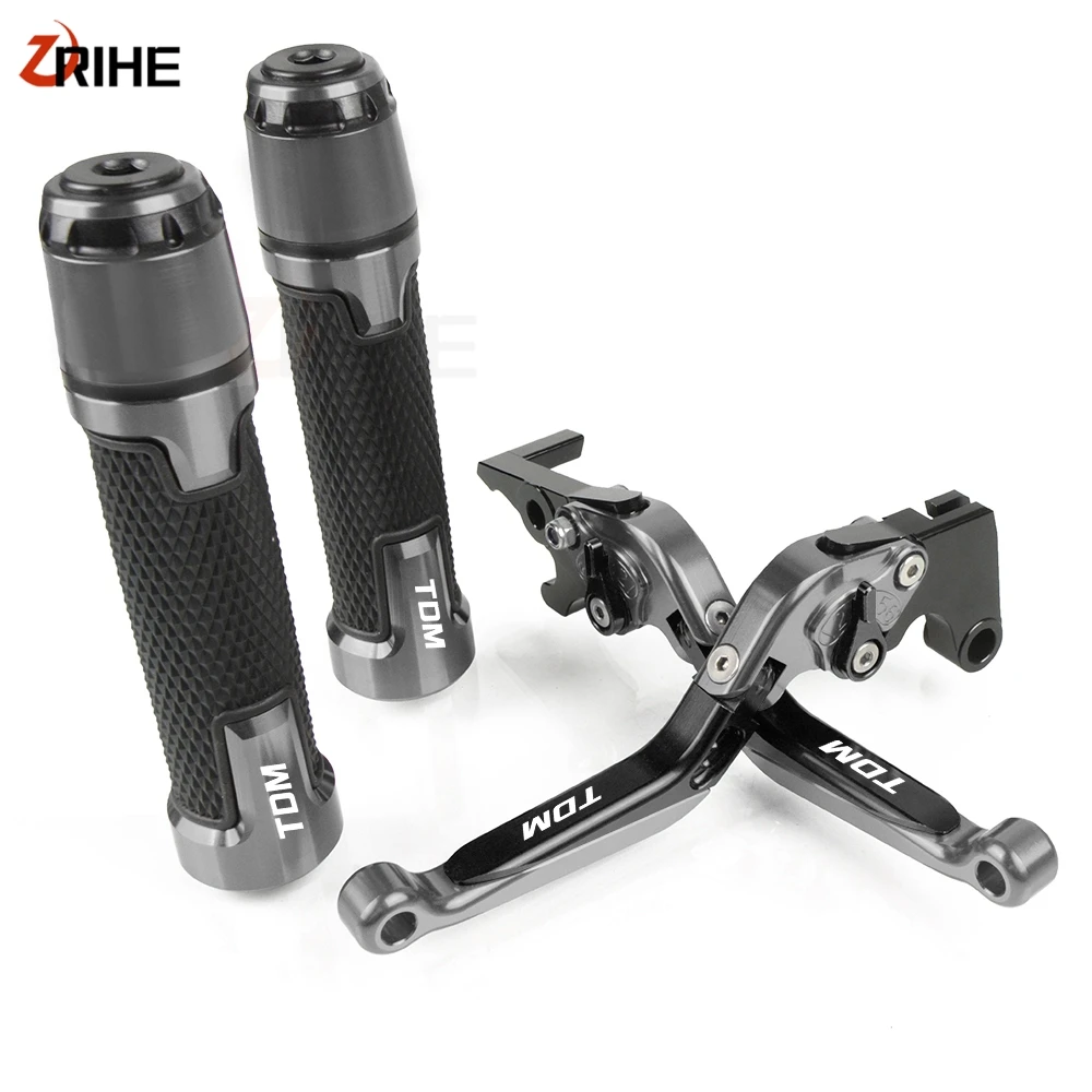 

For YAMAHA TDM 900 2004-2014 CNC Aluminum Motorcycle Accessories Adjustable Foldable Brake Clutch Levers and Handlebar Grips