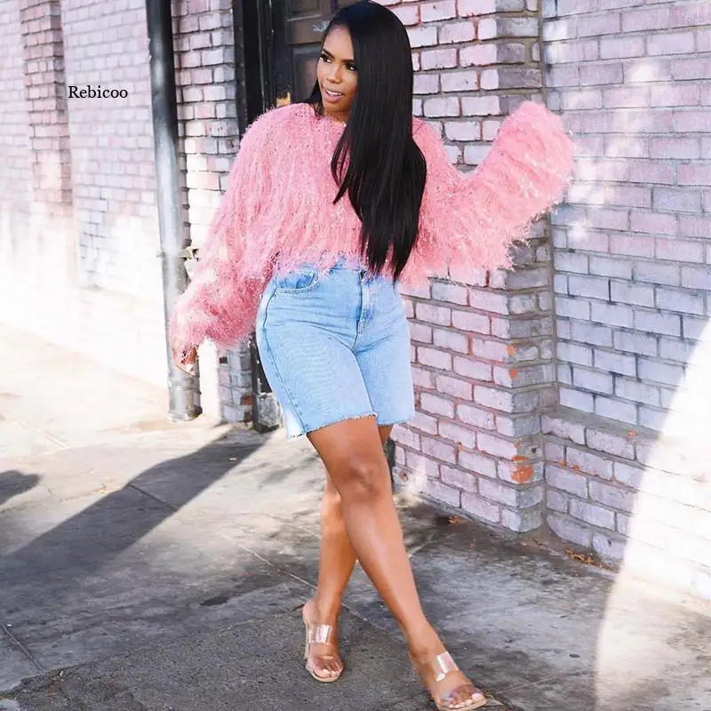 oversized fringe sweater