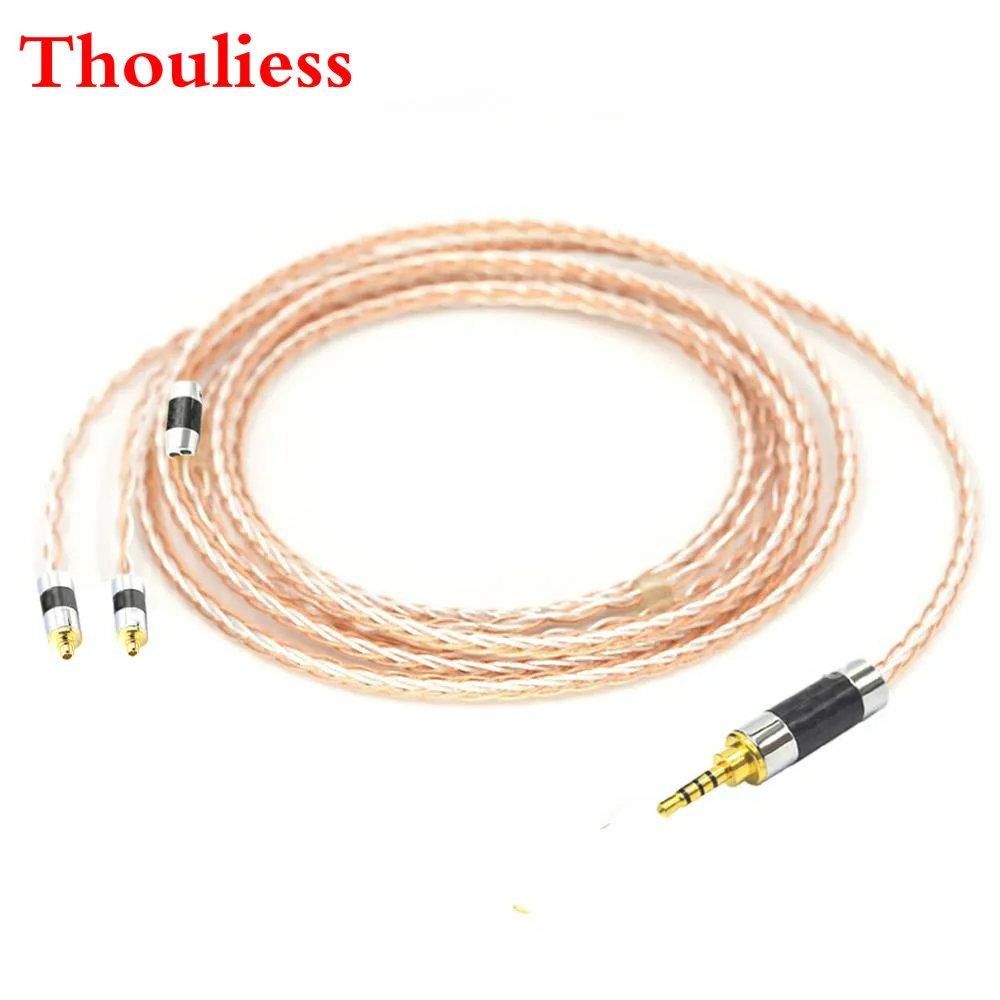 Cavo Di Aggiornamento Per Cuffie Per Cuffie Mmcx A 8 Core Su Misura In Fibra Di Carbonio Hi-Fi Per Se846 Se535 Se315 Se215 Ue900