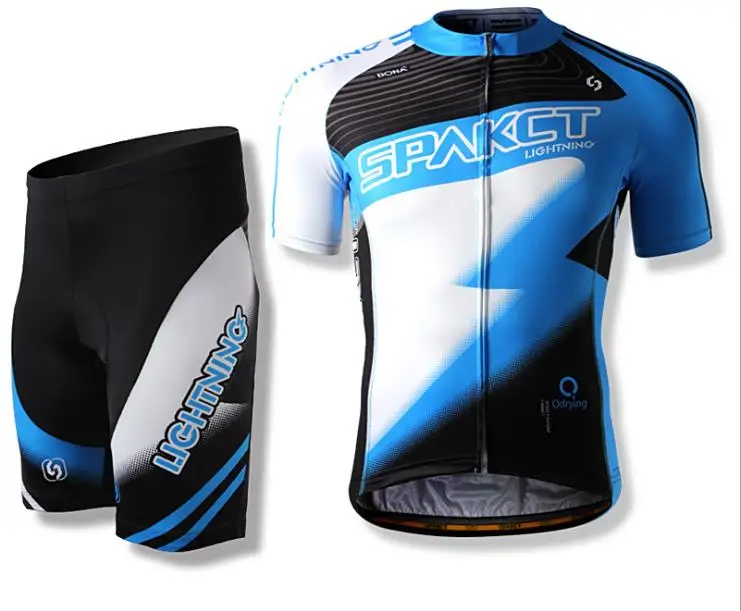 Джерси для велоспорта, Мужская одежда для велоспорта, комплект одежды для велоспорта, мужские комплекты, лето, комплект с длинными рукавами, Быстросохнущий костюм - Цвет: Синий