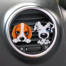 Автомобильный воздушный вентиляционный парфюм клип на освежитель воздуха для новой симпатичная собака-щенок авто Декор автомобиля