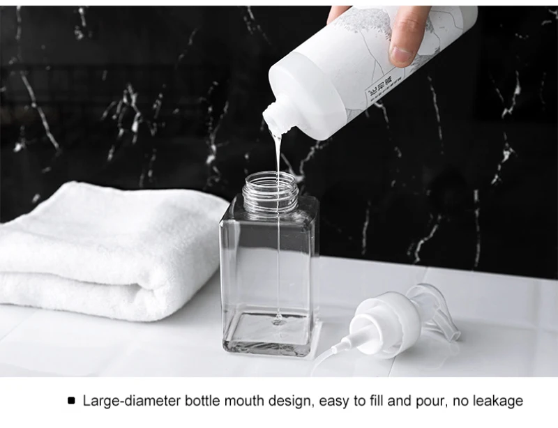 250ml/400ml Clear Liquid Soap Foam Bottle Shower Gel Foam Pump Bottle Shampoo Shower Cream Cleansing Gel Foam Pump Bottle