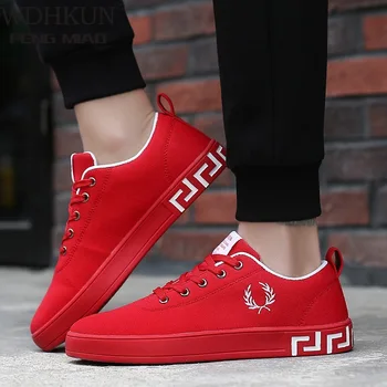 

Women Sneakers Red Black Women Casual Shoes 2020 Fashion Spring Autumn Breathable Lace Up Plus Size Platform Canvas Shoes Woman