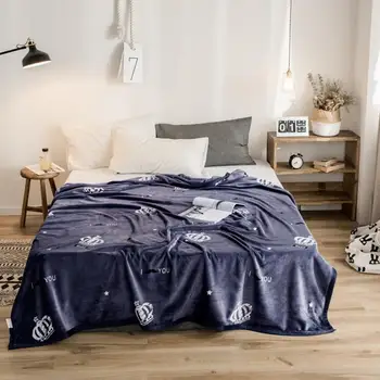 

42High quality Thicken plush bedspread blanket 200x230cm High Density Super Soft Flannel Blanket to on for the sofa/Bed/Car