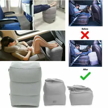 

Portable Inflatable Office Car Footrest Leg Foot Rest Travel Pillows Pad Relax Inflatable Portable Foot Pad