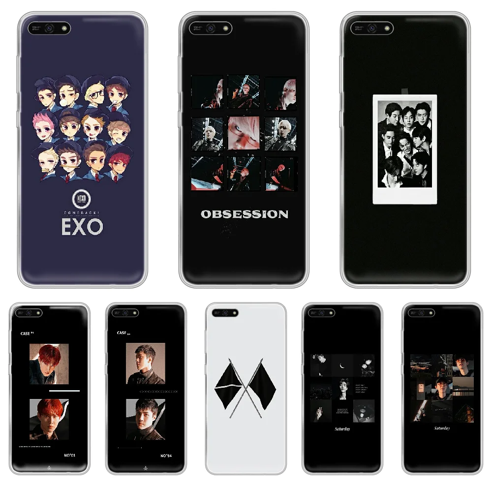 Чехол для телефона EXO Korea Kpop корпус HUAWEI honor mate 7A 8S 8X 9 9X 10 20 30 pro lite прозрачный чехол