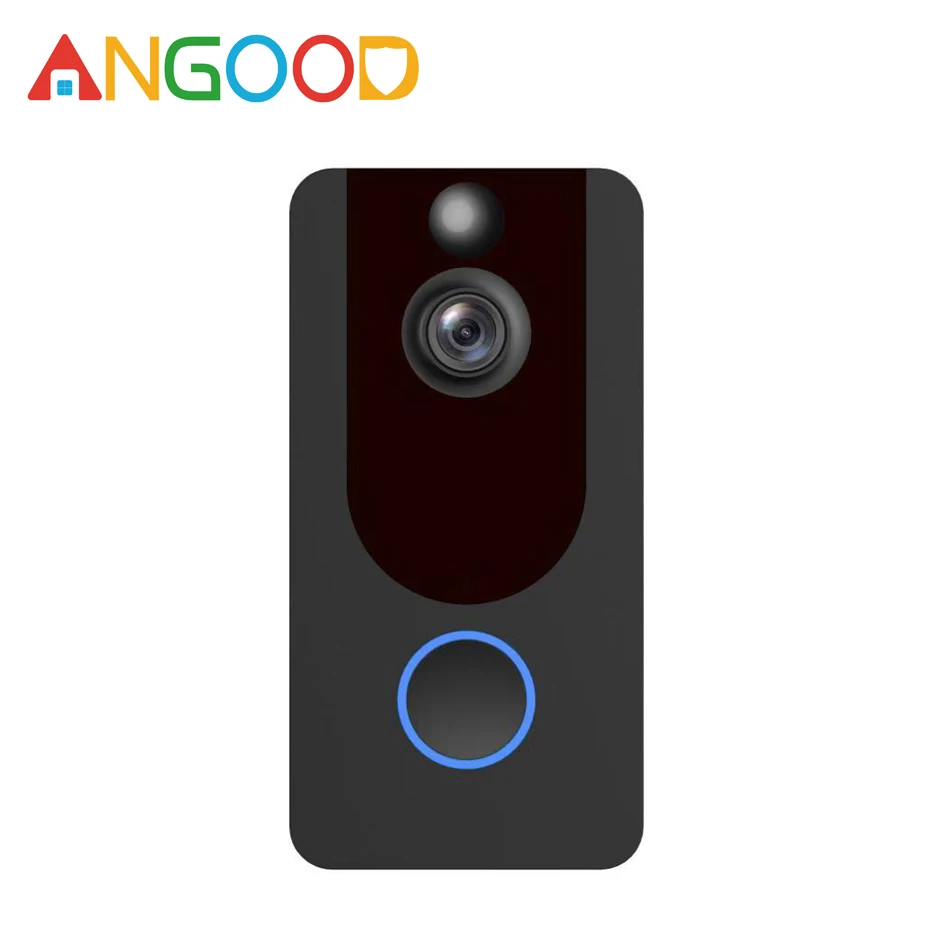 

ANGOOD V7 HD 1080P Smart WiFi Video Doorbell Camera Visual Intercom With Chime Night vision IP Door Bell Wireless Home Security