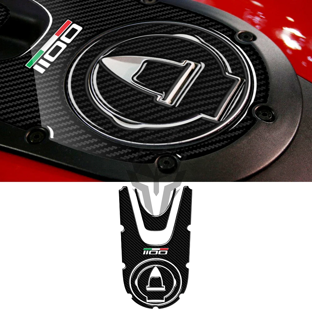 For Ducati Monster 1100 Evo 2008-2014 3D Carbon-look Motorcycle Gas Cap Sticker Tank Pad Protector monster outbreak pc