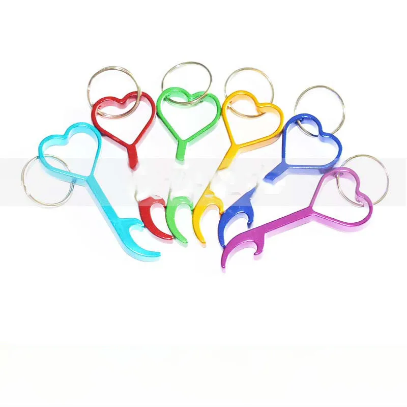 Love Heart Shaped Bottle Wine Beer Opener Keyring Keychain Key Chain