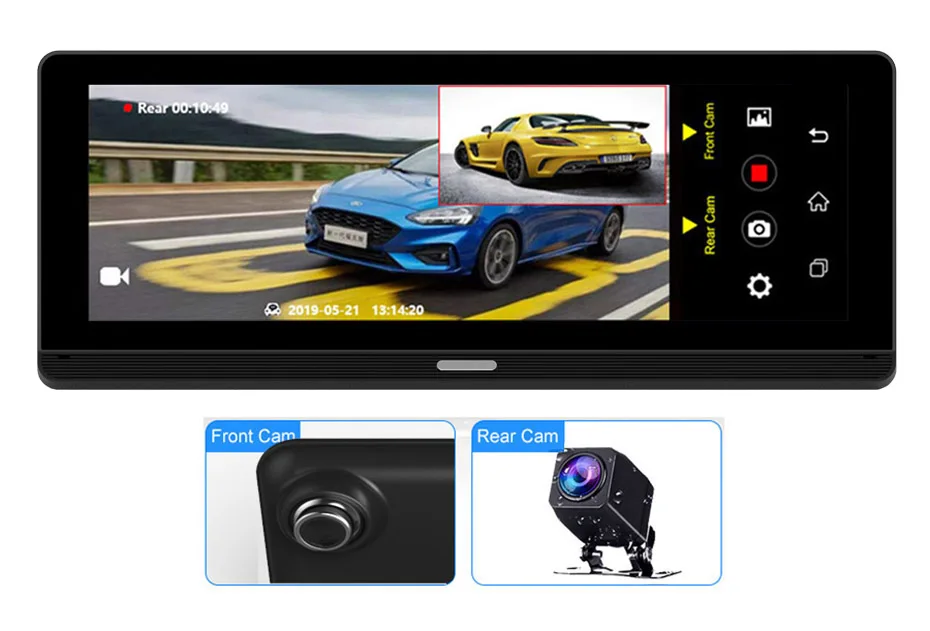 Автомобильный видеорегистратор QUIDUX " ips 4G ADAS камера gps FHD 1080P Android видеорегистратор Автомобильный видеорегистратор с двумя объективами и обратным изображением