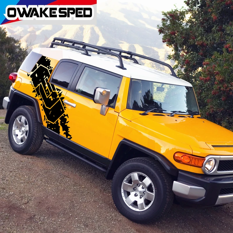 For TOYOTA FJ CRUISER 2007 2019 Car Stickers Both Side Body FJ Letter