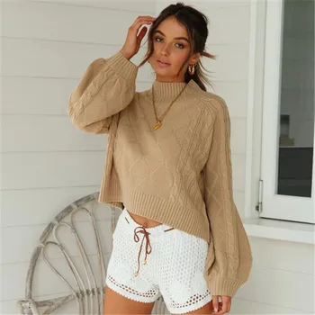 

Winter Fashion Women Loose Knitted Sweater Elegant Long Sleeve harajuku Knitwear Ladies truien dames pullover Classic Streetwear