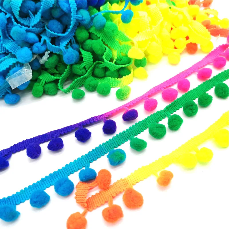 5-yards-Pom-Pom-Lace-Trim-Ball-Ribbon-MINI-Pearl-Pompom-Fringe-Ribbon-Sewing-Lace-Kintted