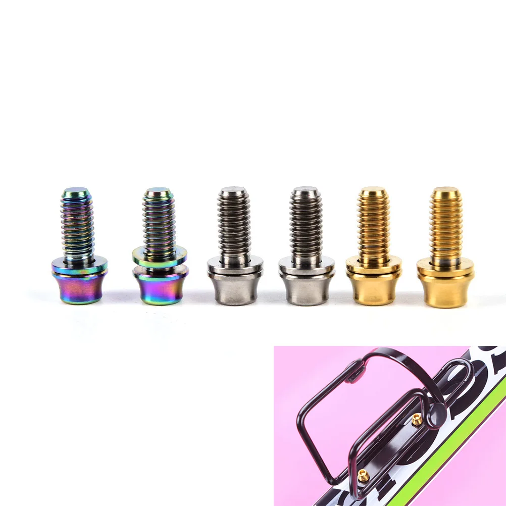 1PCS Titanium Cone Bike Bottle Holder Screw Bicycle Water Cage Bolts alloy 3Colors Cycling Accessories |