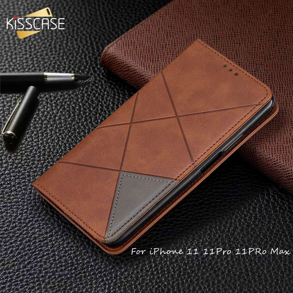 KISSCASE Магнитный Флип кейс для iPhone 11 чехол 11Pro Max 6 6s 7 8 X XS XR кожаный 12PRO Pro 7Plus 8Plus 12