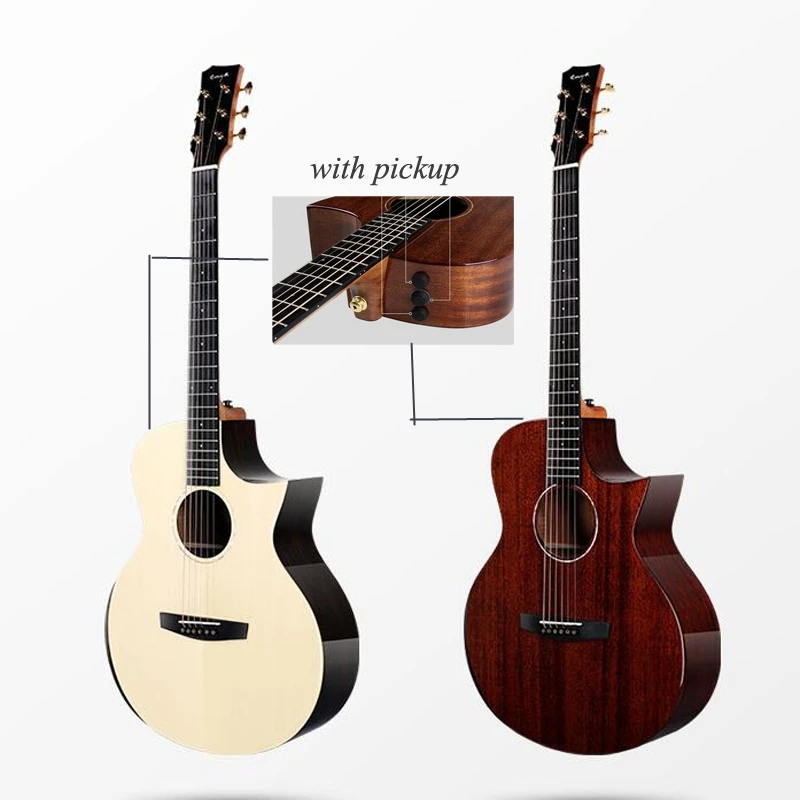 Enya Guitar 40 inch Solid Mahogany guitar with pickup Solid Engelman Spruce guitars String musical instruments Enya Guitar 40 inch Solid Mahogany guitar with pickup Solid Engelman Spruce guitars String musical instruments