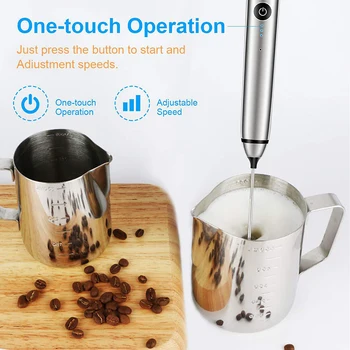

3-Speed USB Electric Milk Frother Foam Maker Whisk Mixer Handheld Rechargeable Durable And Practical To Use