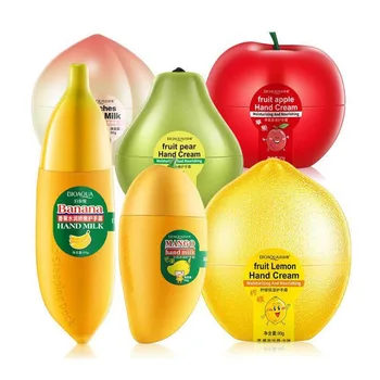 

5pcs BIOAQUA Fruit Apple Pear Lemon Banana Mango Moisturizing Hydrating Hand Cream for Winter Hand Care Nourishing Skin Care