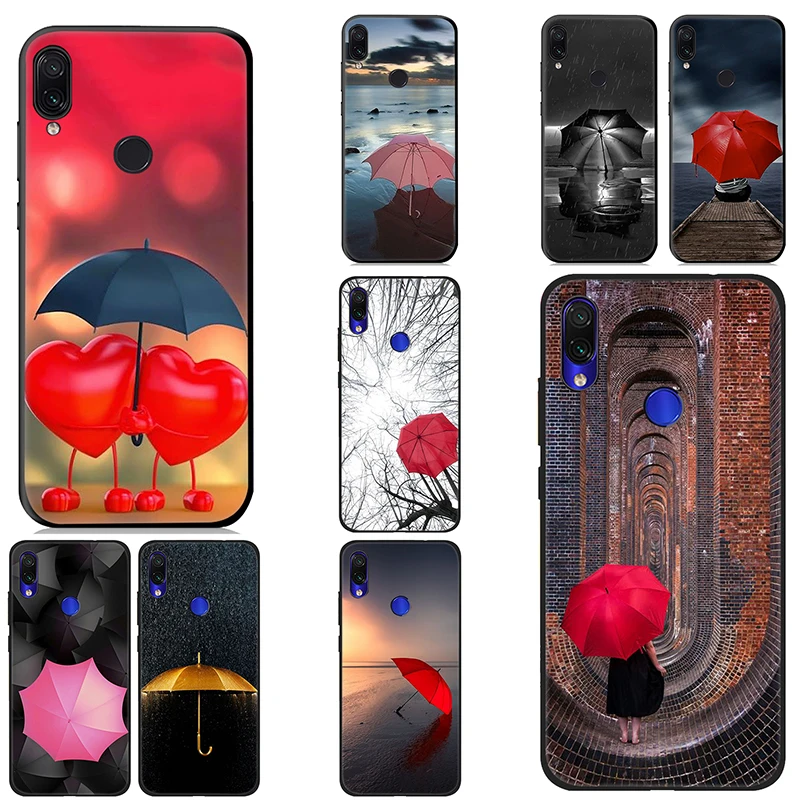 IYICAO красный зонт арт мягкий чехол для Xiaomi Redmi Note 8 7 6 5 Pro 5A 4X Мягкий Силиконовый ТПУ |