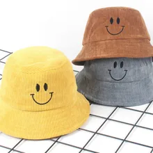 Детская Рыбацкая шляпа, милая шляпа со смайликом, летняя уличная соломенная шляпа для отдыха, соломенные шапки для девочек и мальчиков, Пляжная Рыбацкая шляпа