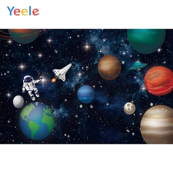 

Universe Space Planet Astronaut Starry Sky Spacecraft Baby Birthday Backdrop Photography Background Photographic Backgrounds