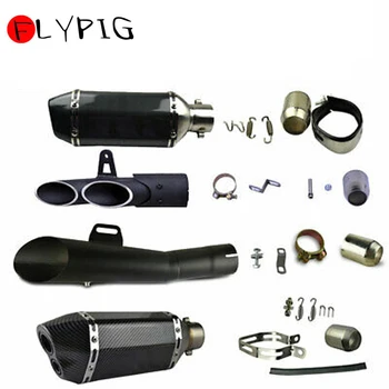 

New Universal Stainless Steel Exhaust Muffler Tail Pipe Slip on 38mm-51mm For Motorcycle Dirt Street Bike Scooter ATV Quad