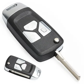 Keyforkess 433MHz ID48 P/N:8P0 837 220 D / 8X0 837 220 D telecomando a 3 pulsanti Flip originale/aggiornato per Audi A1 A3 RS3 S3 Q3 TT - KEYECU 433MHz ID48 P N 8P0 837 220 D 8X0 837 220 D telecomando a