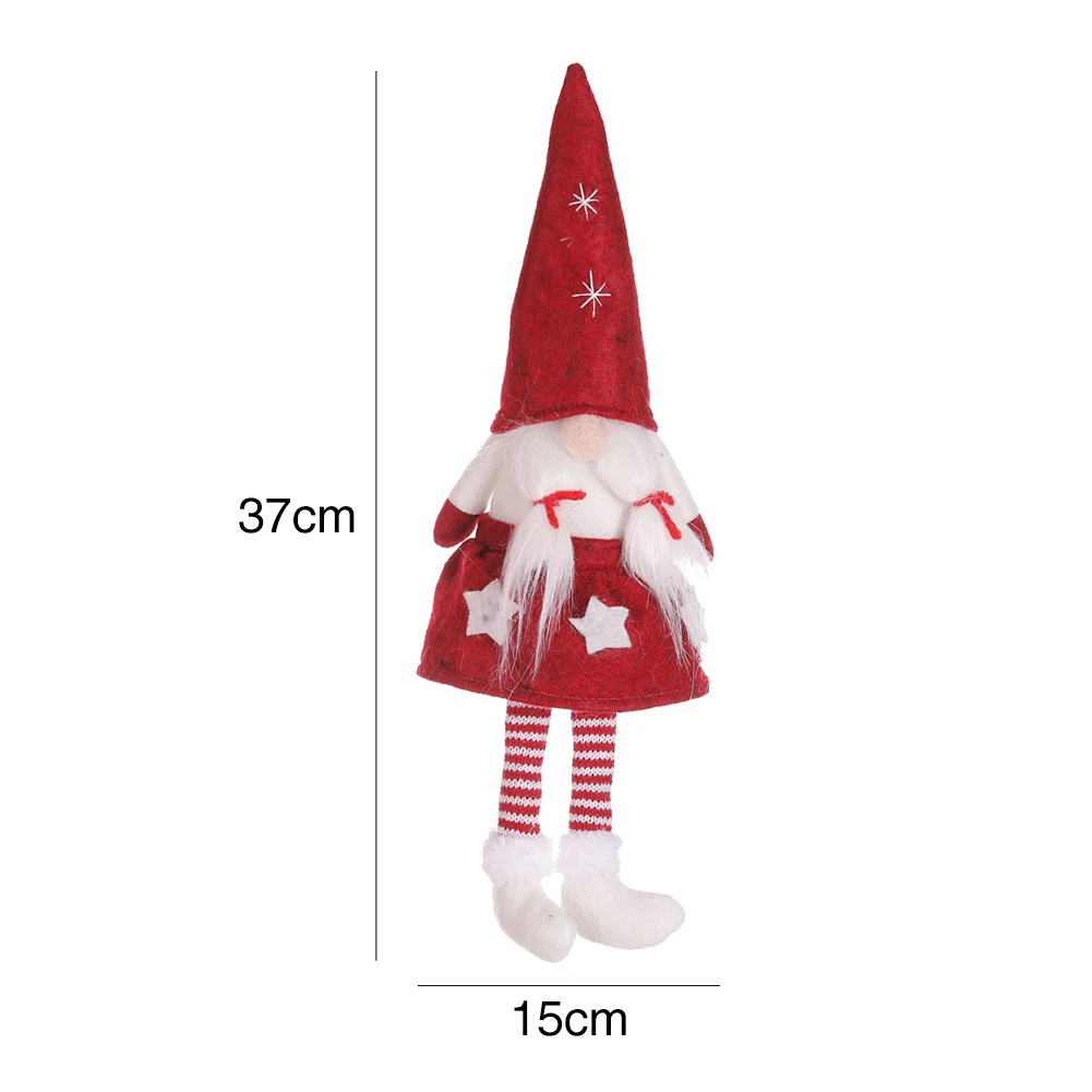 Стильная стойка Рождественская кукла для девочек в скандинавском стиле, Детские вечерние игрушки для дома, яркие безликие подарки, праздничные украшения, милая одежда с орнаментом