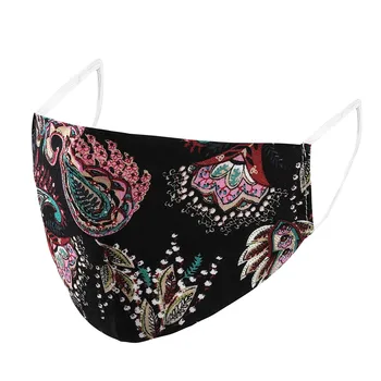 

4PCS PM2.5 Outdoor Unisex Washable Reuse Face Mask Windproof Dustproof Respirator Mouth Mask Protection Printing Face Mouth Mask