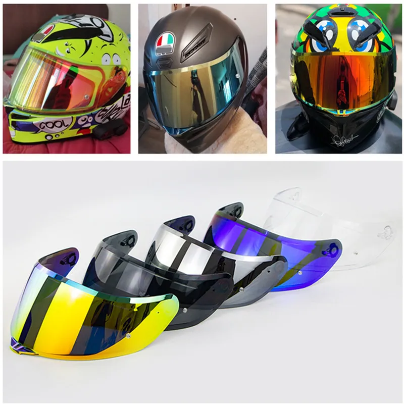 Lensa Visor Helm untuk AGV K1 K5 K3 SV Helm Motor Bagian Pelindung Kacamata  Lensa Helm Sepeda Motor Wajah Penuh|Helm| - AliExpress