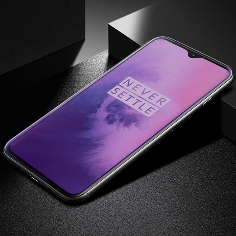 Матовое закаленное стекло с защитой от синего излучения для Oneplus 5, 5, 6, 6, 7, 7, 7 лет, полное покрытие, фиолетовый светильник, Защитная пленка для экрана