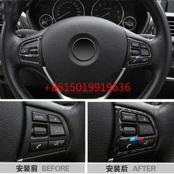 

for BMW 3 4 Series 3GT 318li 320li M steering wheel key frame interior modification decoration stick carbon fiber patch