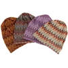 Geebro Women's Bohemia Wave Striped Beanie Hat Spring summer Multicolour Slouchy Hat for Ladies Knitted Bone hat Skullies Cap 1