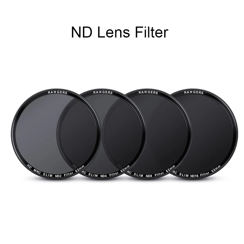 Фильтры нейтральной плотности ND ND2 ND4 ND8 ND16 для объективов камер Canon Nikon Sony 49 мм 52 55 58