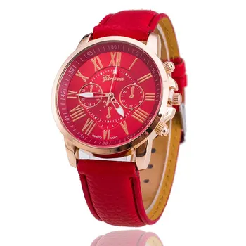 

New simple leather Brand Geneva Casual Quartz Watch Women Crystal Leather Watches Relogio Feminino Wrist Watch Hot sale