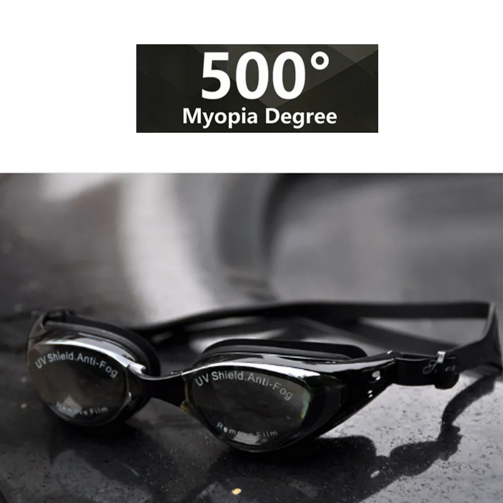 FAVSPORTS очки для плавания, близорукость, анти-туман, для мужчин и женщин, Lunette Piscine Adulte, близорукость, очки для плавания, близорукость, 150-600 градусов - Цвет: Myopia500