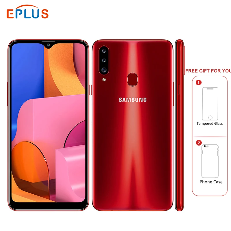 Мобильный телефон samsung Galaxy A20S A2070, 4 ГБ, 64 ГБ, 4000 мАч, Восьмиядерный процессор Snapdragon450, 6,5 дюйма, 13 МП, тройная камера, 4G, смартфон