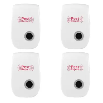 

2/3/4/6pcs Enhanced Version Electronic Cat Ultrasonic Anti Mosquito Insect Repeller Rat Mouse Cockroach Pest Reject Repellent