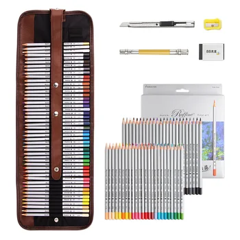 

Marco Raffine Color Pencil Drawing Art Supplies with Roll UP Washable Canvas Pencil Bag 48/72 Colored Pencils Set