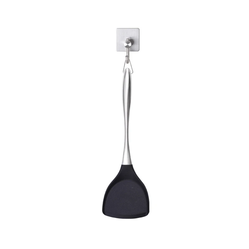 TEENRA Silicone Kitchen Spatula Stainless Steel Fride Shovel Heat-resistant Handle Non-stick Pan Special Spatula Cooking Utensil - Цвет: Fried Shovel