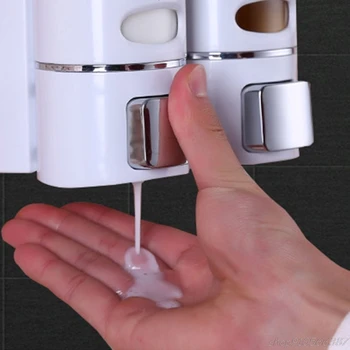 

Hanging Wall Mount Liquid Soap Dispenser Hand Press Single / Double Shower Gel Container Bathroom Pump S30 20 Dropshipping