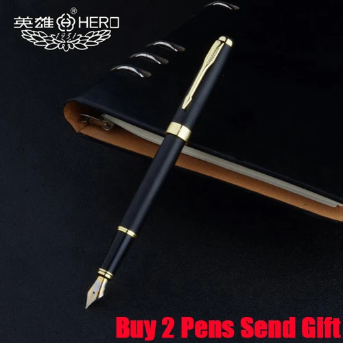 Matte Fountain Pen Классический дизайн герой 1502 Шариковая ручка для офисных работников написание подписи металлическая ручка купить 2 ручки отправить подарок - Цвет: Matte Fountain Pen