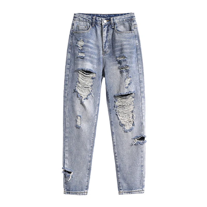 

Neophil бойфренд свободные рваные женские летние джинсы корейские брюки длиной до щиколотки винтажные модные женские брюки-султанки