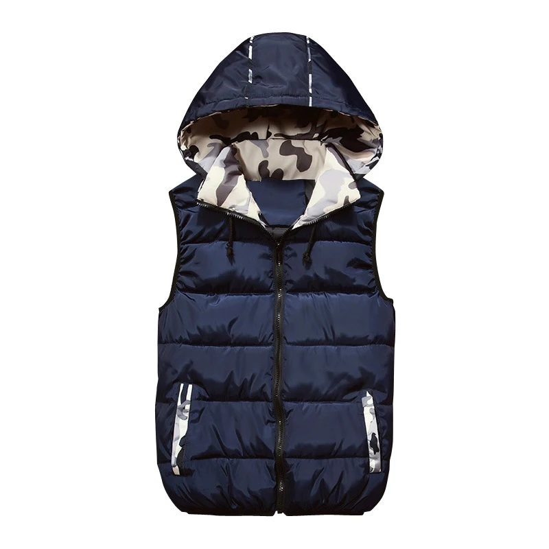 Хорошая новая мужская куртка без рукавов Veste Homme зимние модные повседневные пальто мужские с капюшоном мужской жилет размера плюс 5XL мужской женский