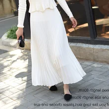 Весенняя женская юбка винтажная длинная Плиссированная юбка Saias Топ бренд Высокая талия Женская Макси Юбка Saia Longa Falda Jupe