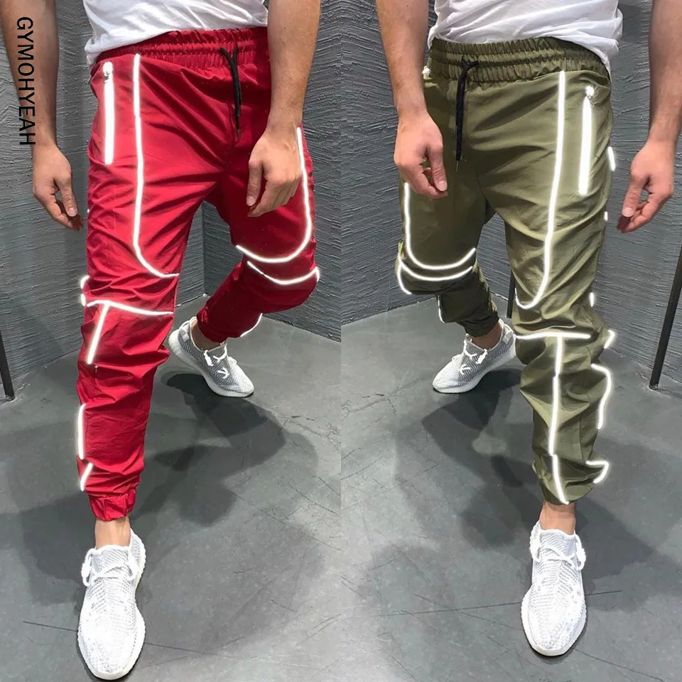 

GYMOHYEAH Autumn NEW Streetwear Fitness Pants Men Hip Hop Sweatpants Mens Casual Joggers Unisex Harajuku Joggers Sweatpants