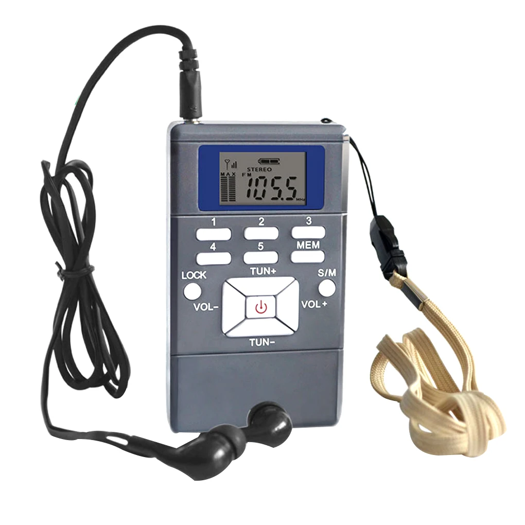 

New FM Radio Mini Speaker Portable Receiver Display Dual Channel Single Band Music Player LED Display Built-in Antenna Kit